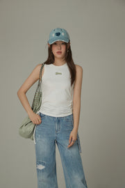 Logo String Slim Sleeveless Top