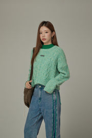 Twisted Loose Fit Knit Sweater