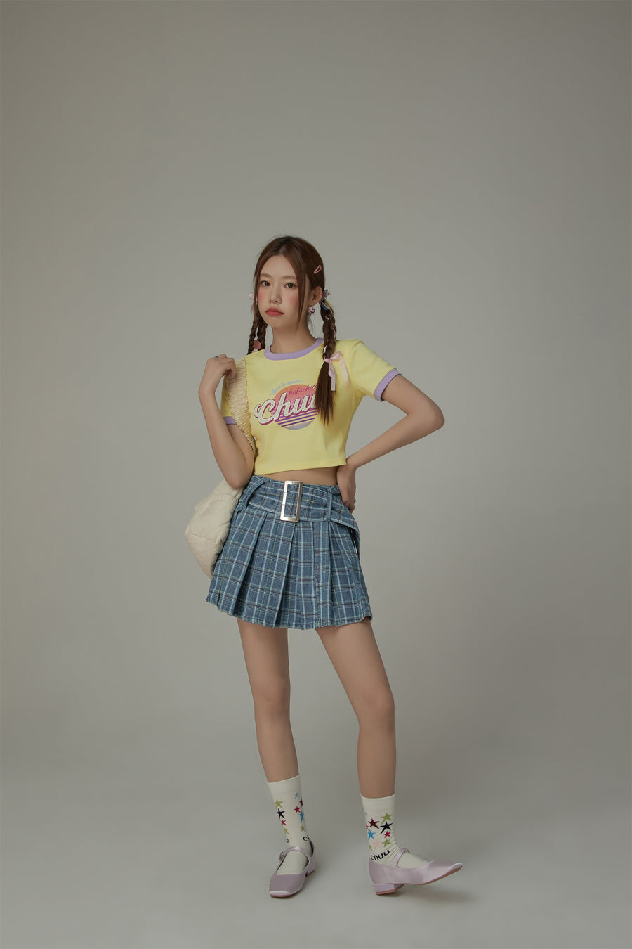 CHUU Color Combination Hot And Chill Line T-Shirt