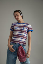 Noe Center Color Striped Short Sleeve T-Shirt