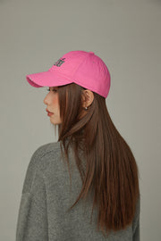 Embroidered Lettering Baseball Cap