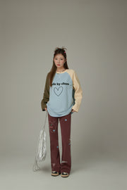 Logo Heart Color Long Sleeve T-Shirt