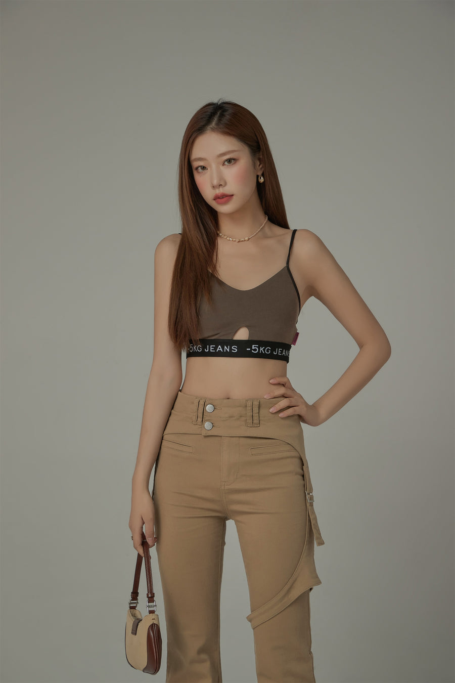 CHUU Color Matching Sleeveless Sports Bra Top