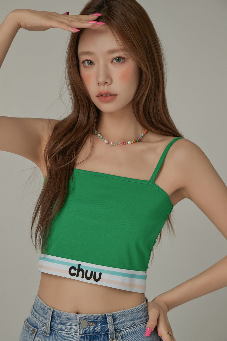 CHUU Color Basic Sleeveless Cropped Cami Top