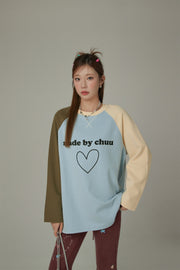 Logo Heart Color Long Sleeve T-Shirt