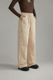 Simple Basic Banded Wide Pants