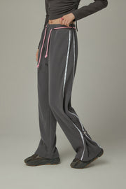 String Wide Sporty Pants