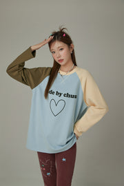 Logo Heart Color Long Sleeve T-Shirt