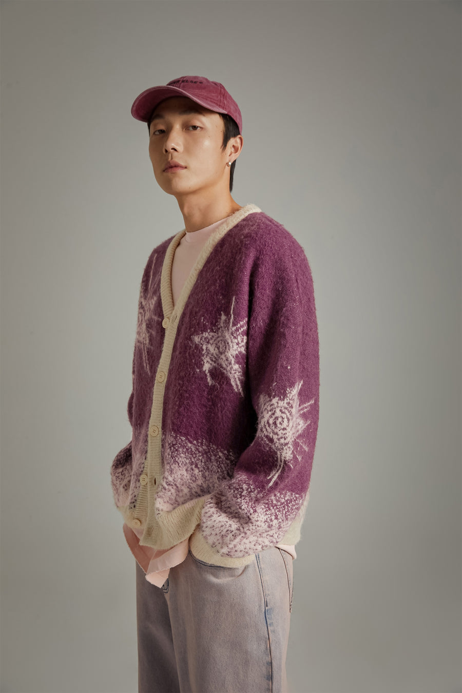 CHUU V-Neck Jacquard Cardigan