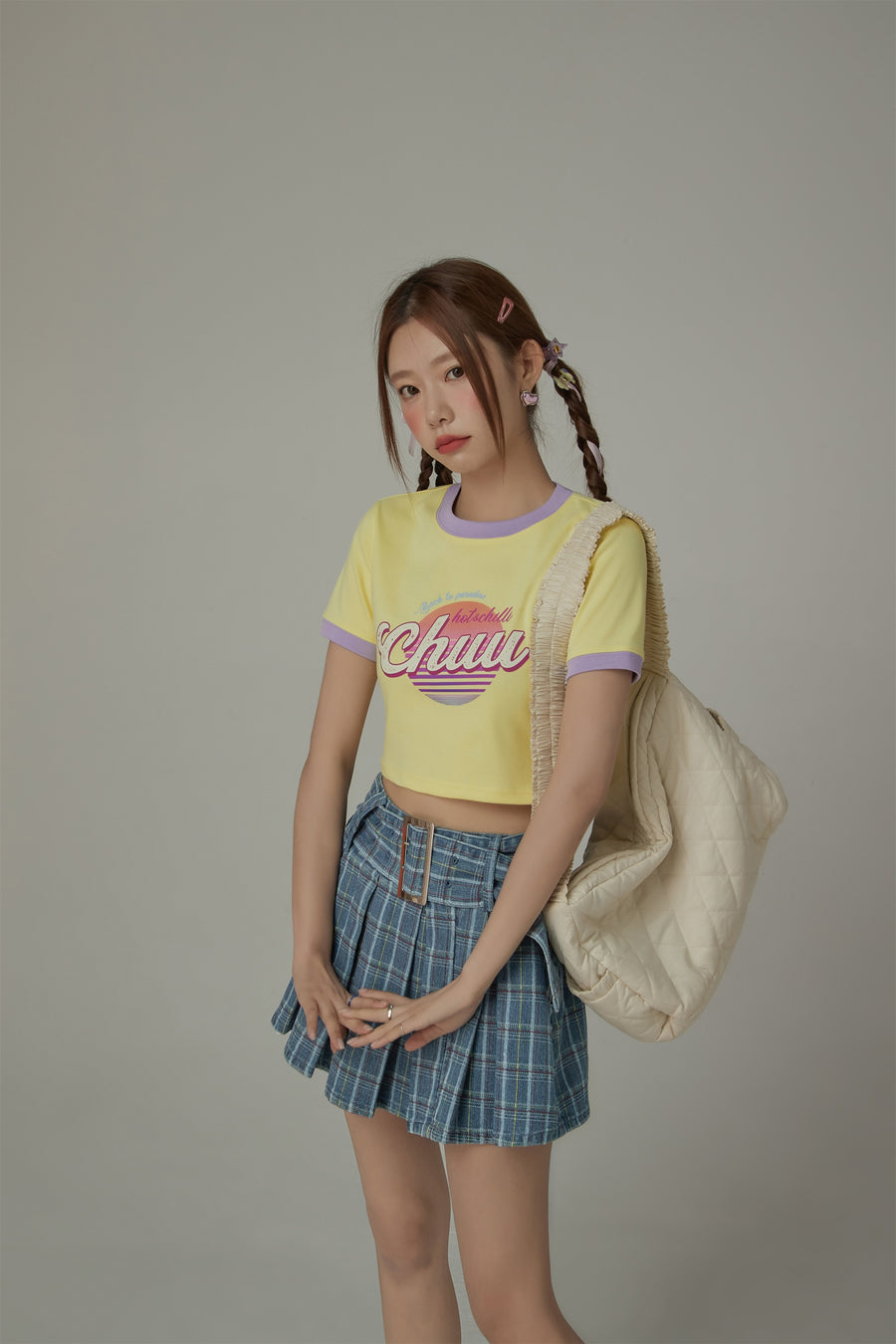 CHUU Color Combination Hot And Chill Line T-Shirt