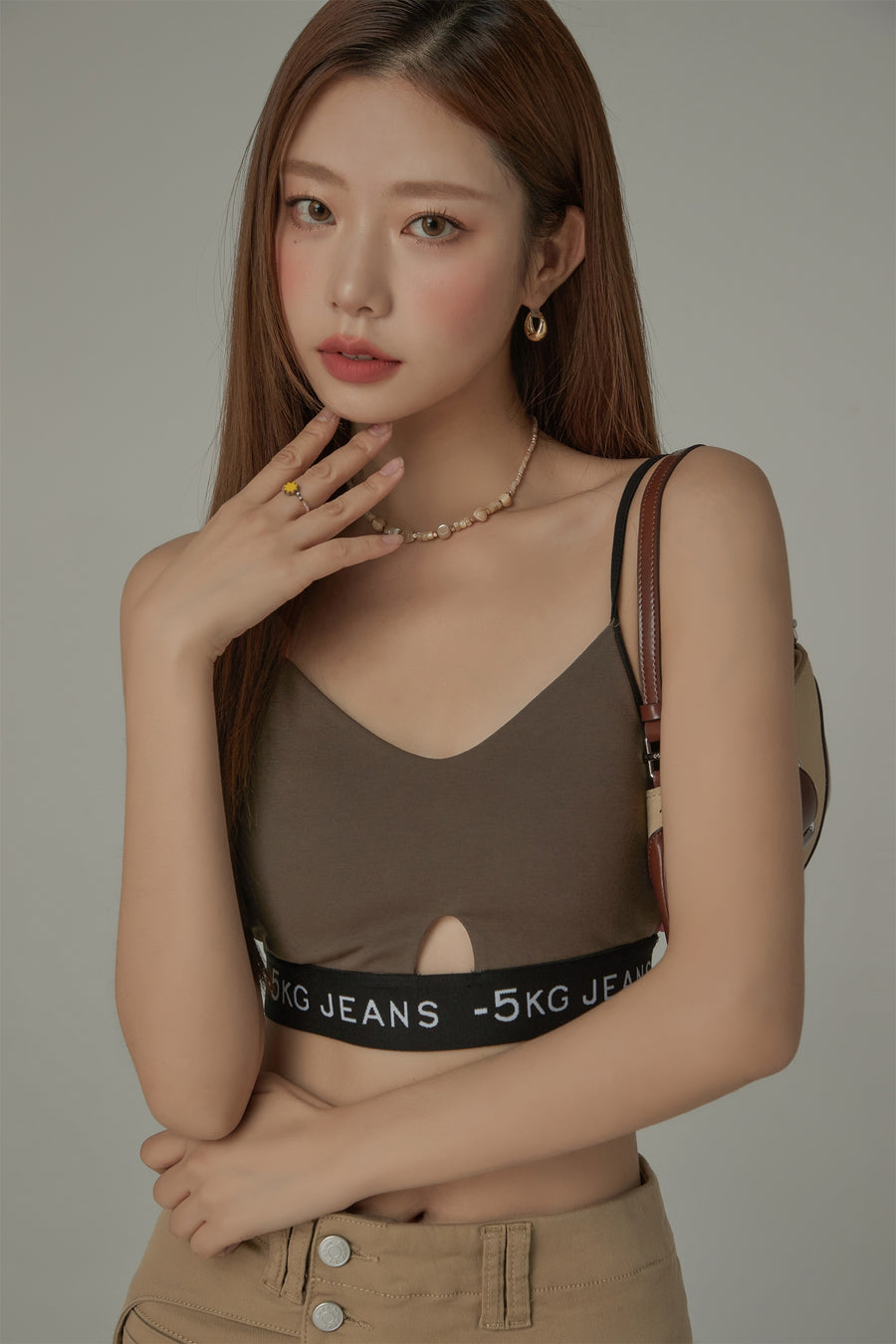 CHUU Color Matching Sleeveless Sports Bra Top