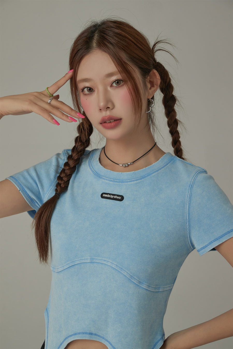 CHUU Vintage Hanging Strap Semi Crop Top