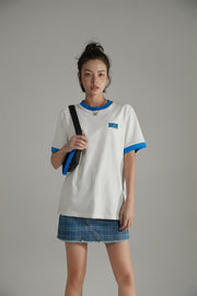 Embroidered Daily Loose Fit Short Sleeve T-Shirt