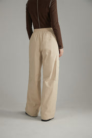 Simple Basic Banded Wide Pants