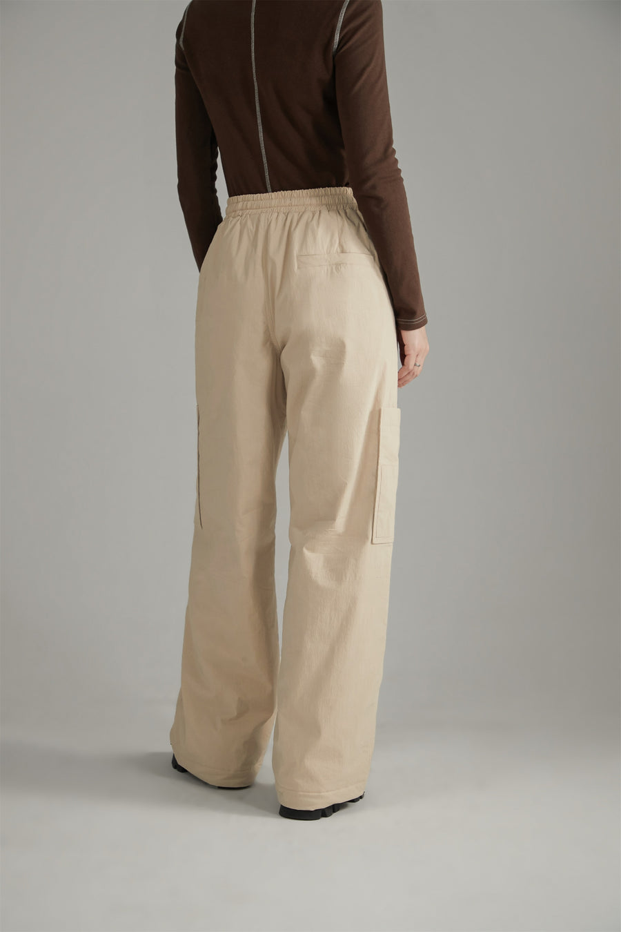 CHUU Simple Basic Banded Wide Pants