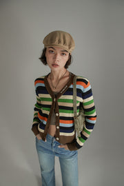 Striped Knit Cardigan