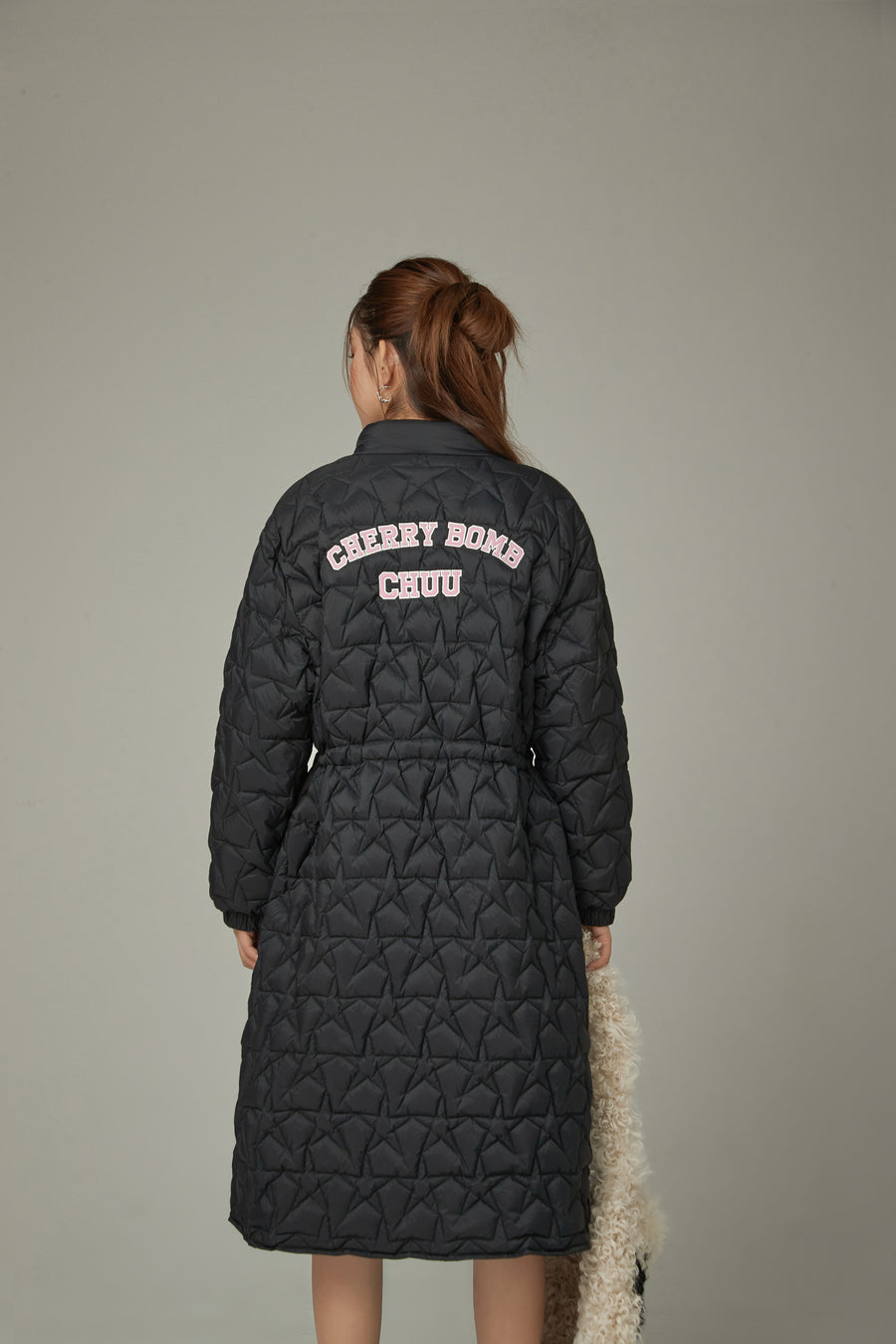 CHUU Star Quilted Padded Long Coat