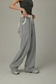 Color Combination Wide Pants