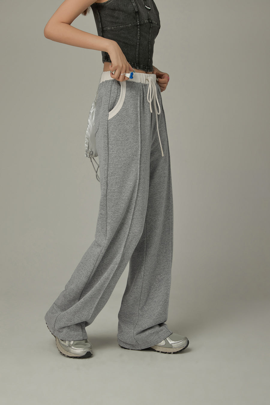 CHUU Color Combination Wide Pants