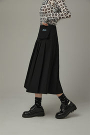 Heart Pleated Long Skirt