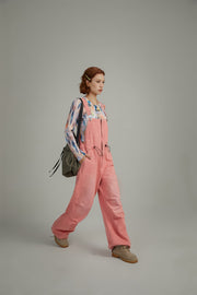 Drawstring Waist Overalls