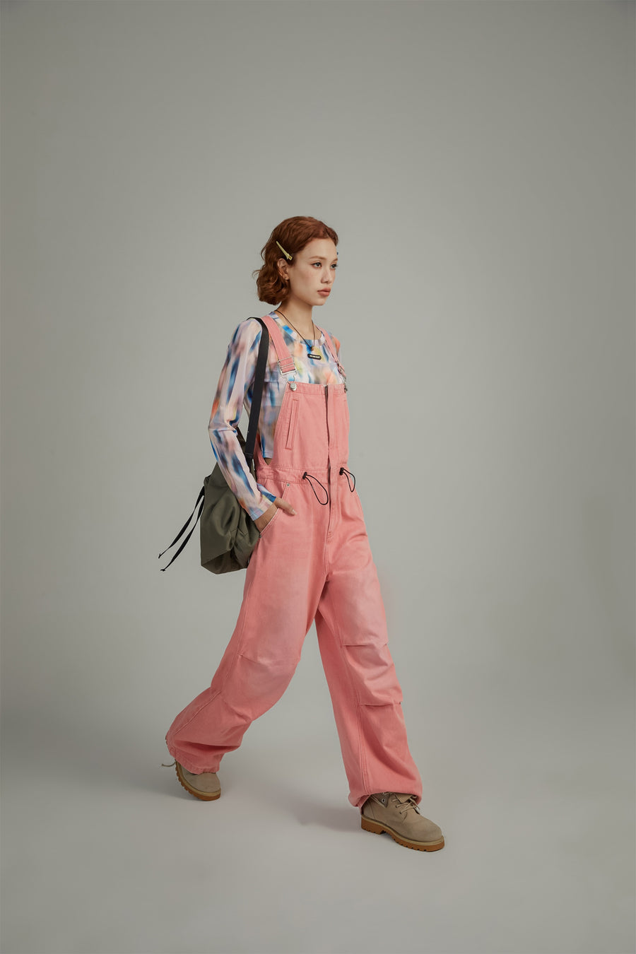 CHUU Drawstring Waist Overalls