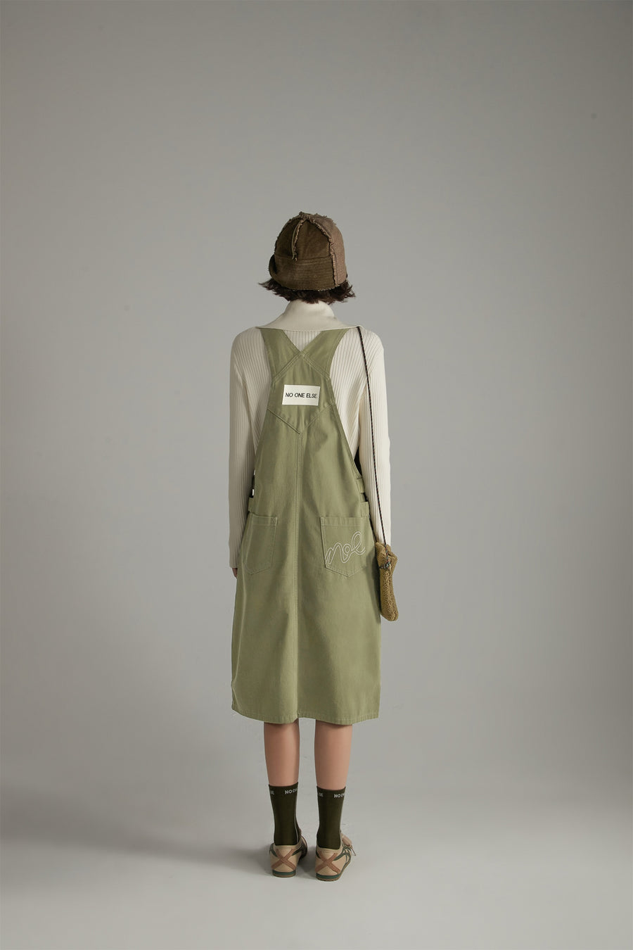 CHUU Logo Pocket Overall Dress