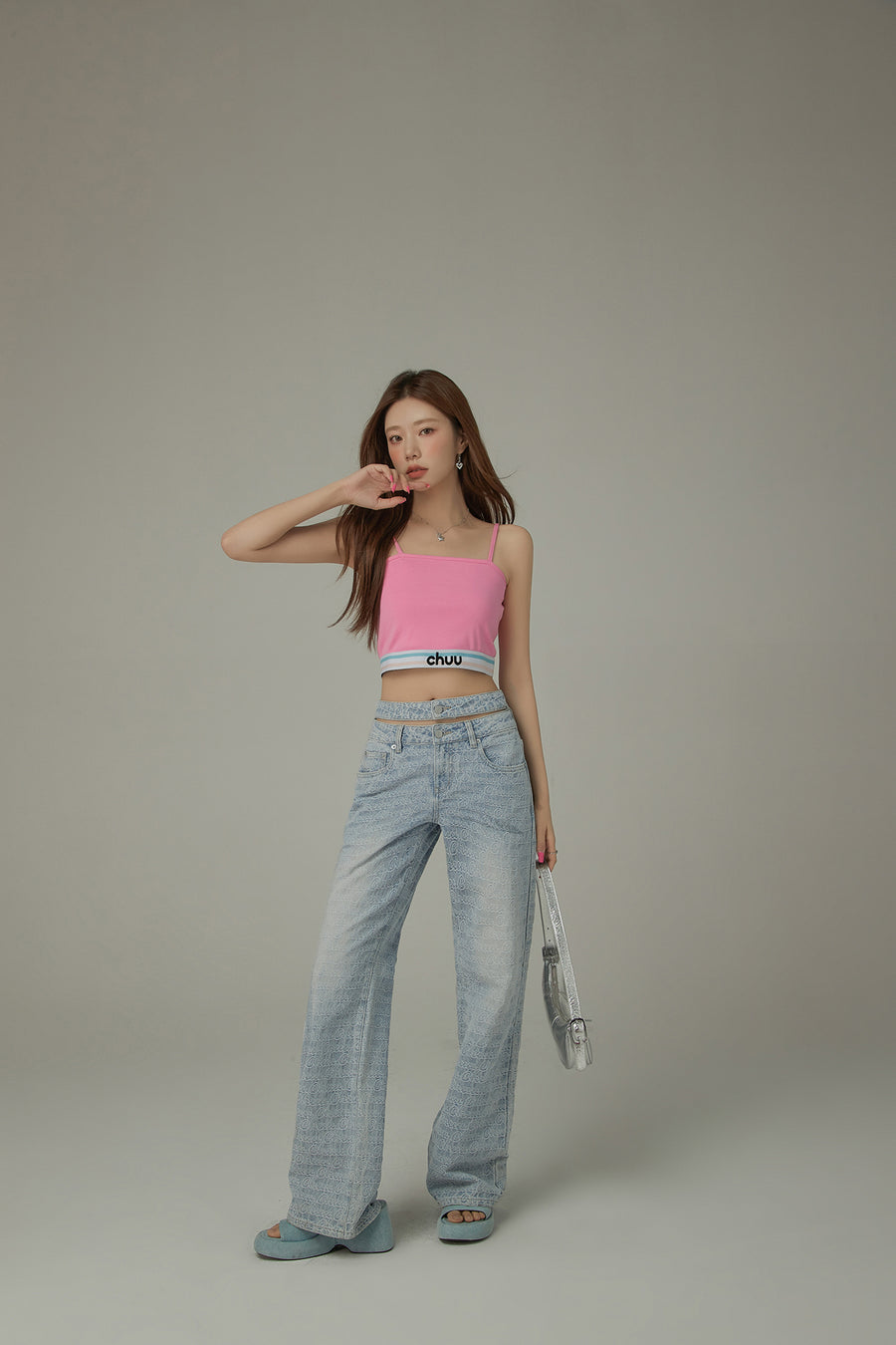 CHUU Color Basic Sleeveless Cropped Cami Top