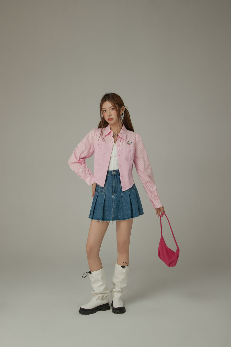 CHUU Color Stripe Long Sleeve Shirt