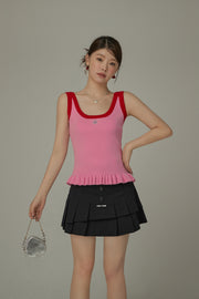 Cherry Detail Knit Sleeveless Top