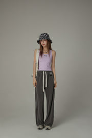 Elastic Waist?Wide Banding Casual Pants