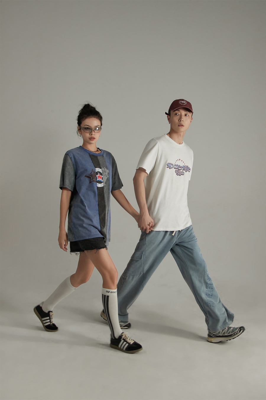 CHUU Vintage Stitched Centers Short Sleeve T-Shirt