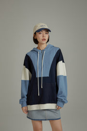 Half Zip-Up Color Hoodie