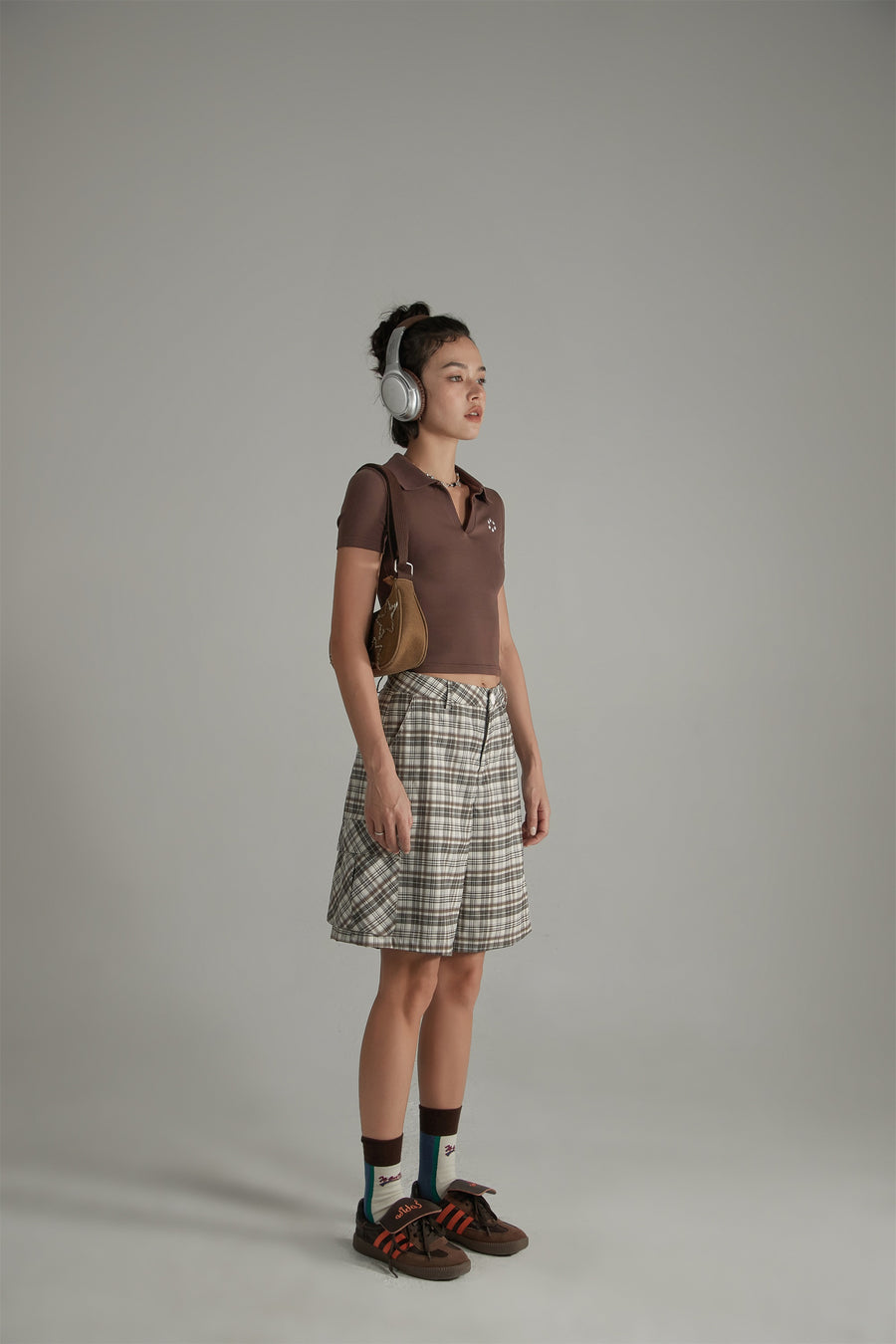 CHUU Retro Checked Color Loosefit Daily Shorts