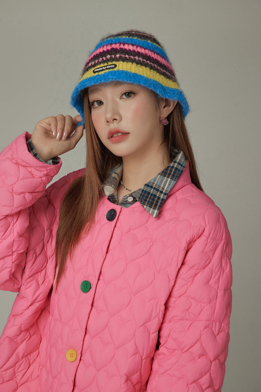 CHUU Multi Color Striped Beanie