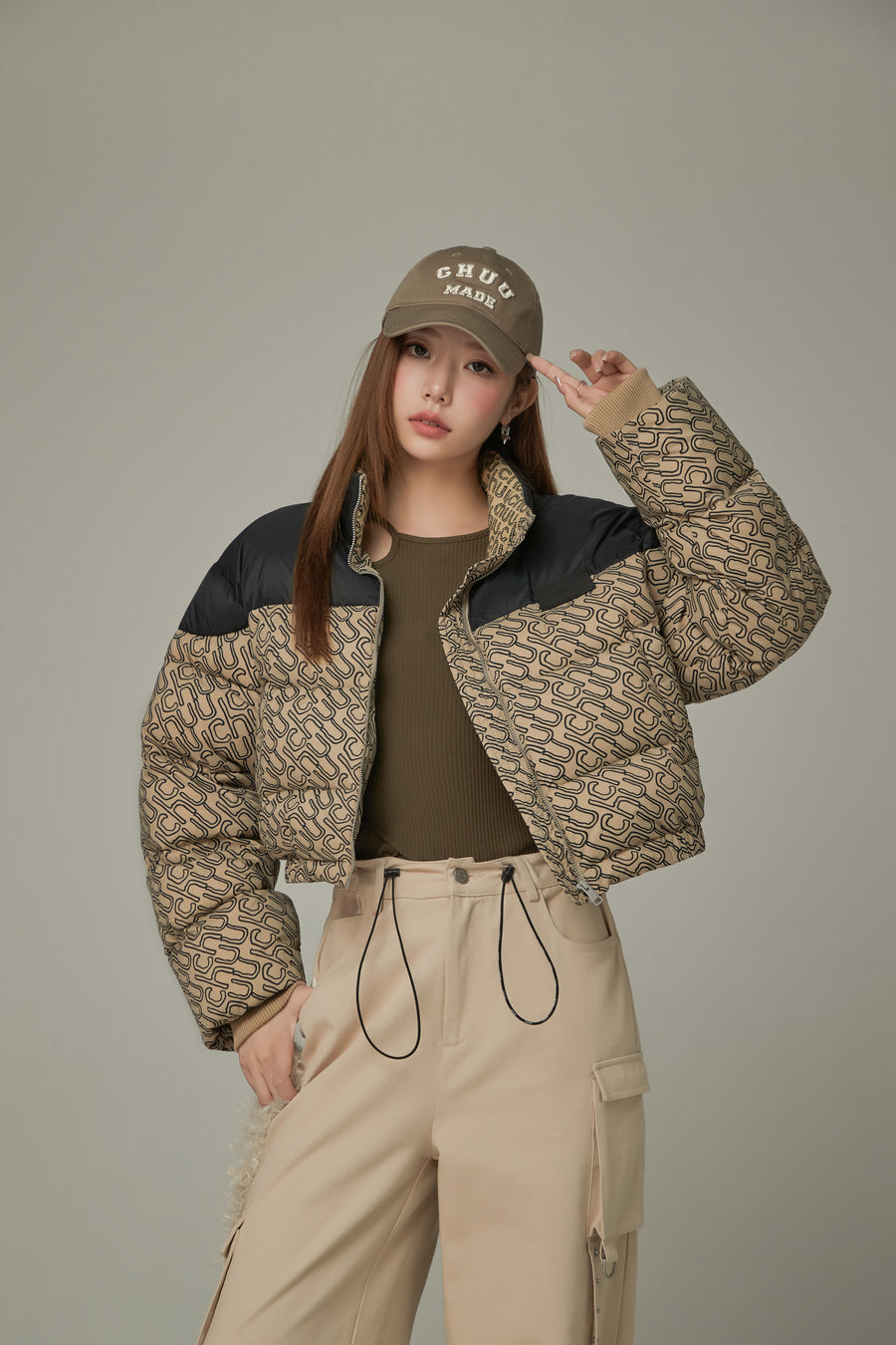 CHUU Two Toned Duck Down Padded Jacket