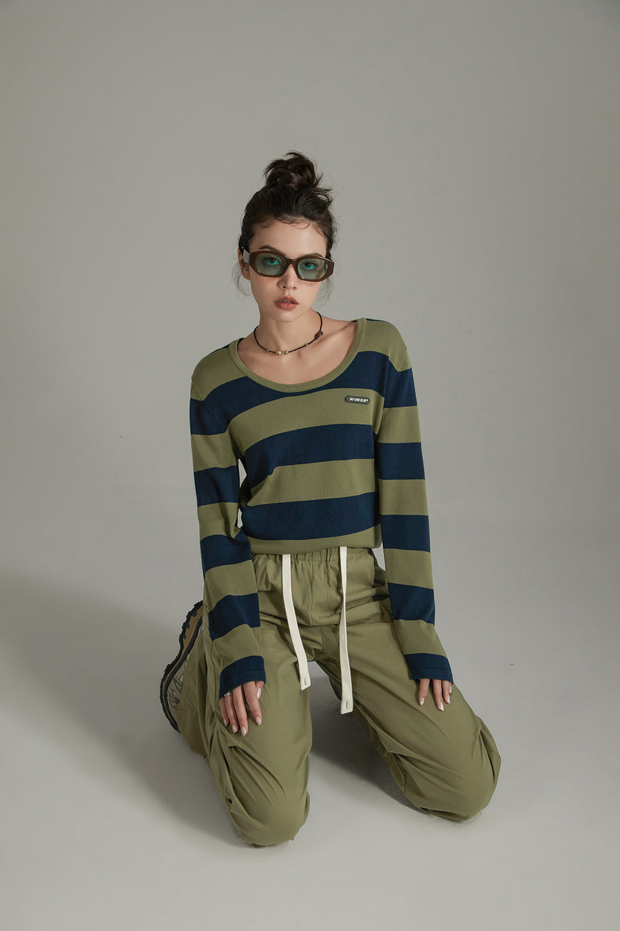 CHUU Color Stripe Knit Sweater