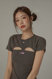 Logo Heart Cut Out Top