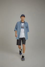 Loose-Fitting Denim Shirt