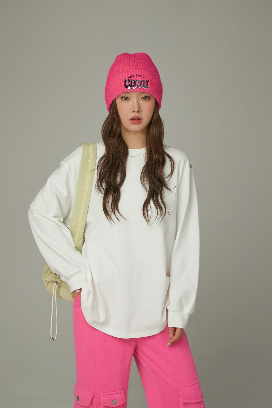 CHUU Basic Boxy Long Sleeve T-Shirt