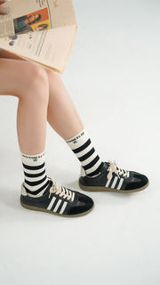 Logo Striped High Socks