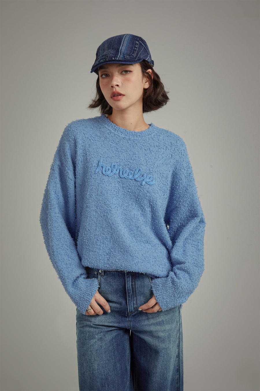 CHUU Logo Loose Fit Knit Sweater