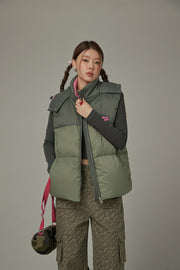 Color Matching Padded Vest