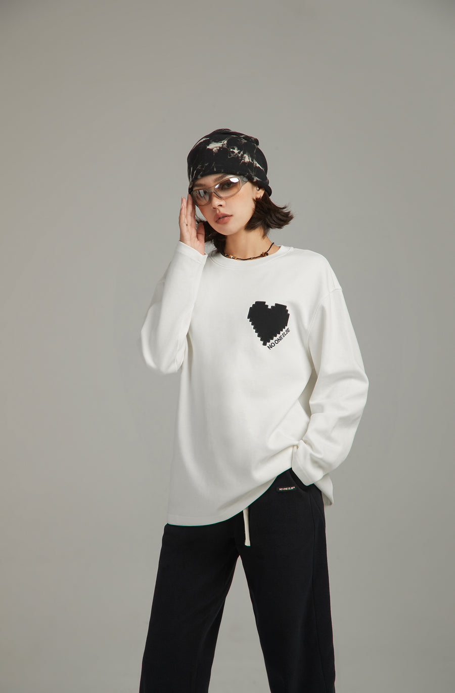 CHUU Pixel Heart Boxy T-Shirt