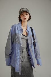 Daily Color Contrast Loose Fit Shirt