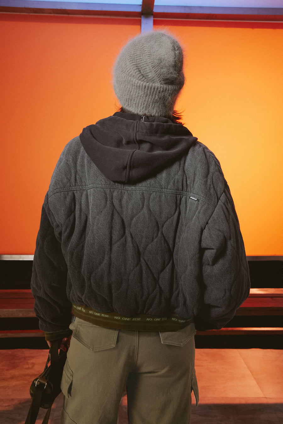 CHUU Varsity Quilted Jacket