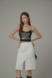 Chuu Size Doesnt Matter Printed Sleeveless Crop Top