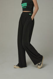 Banding Loose Fit Slit Daily Pants