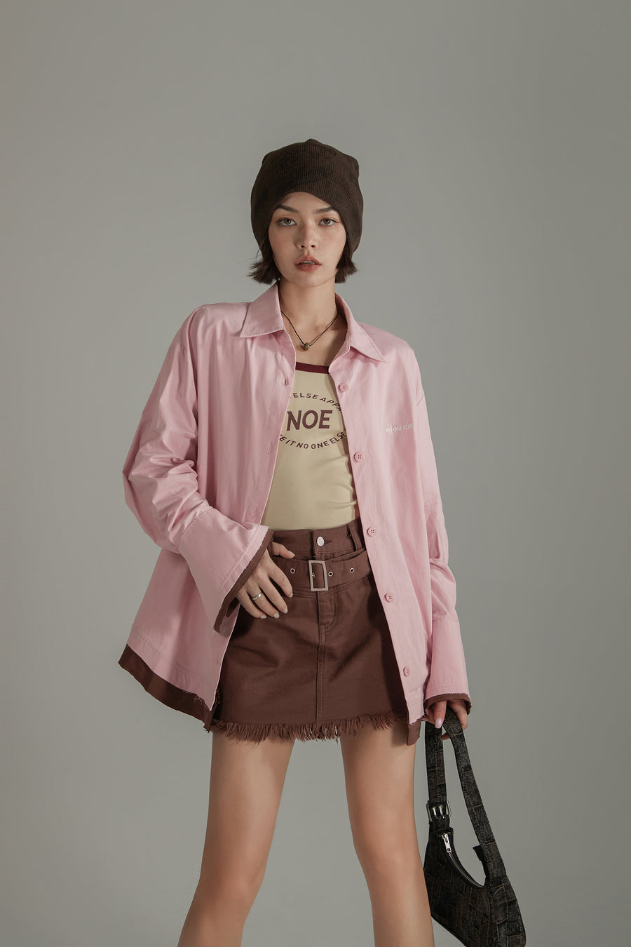 CHUU Color Matching Loose Fit Shirt