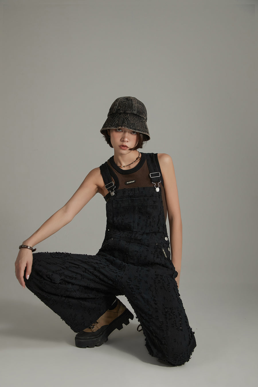 CHUU Basic Denim Overall Pants